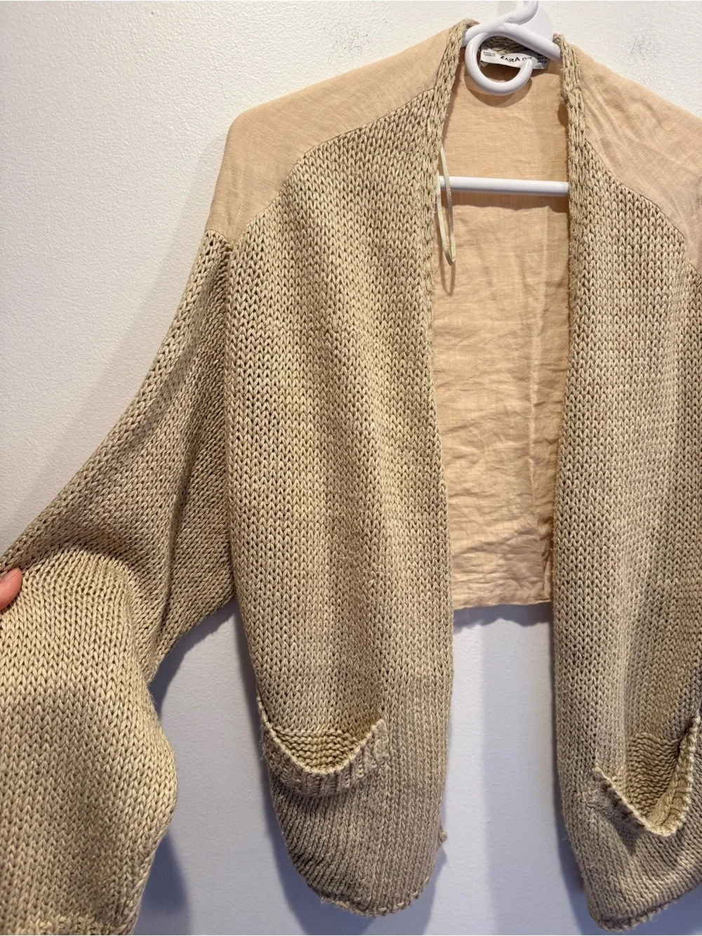 Zara Linen Open-Front Women’s Cardigan Sweater